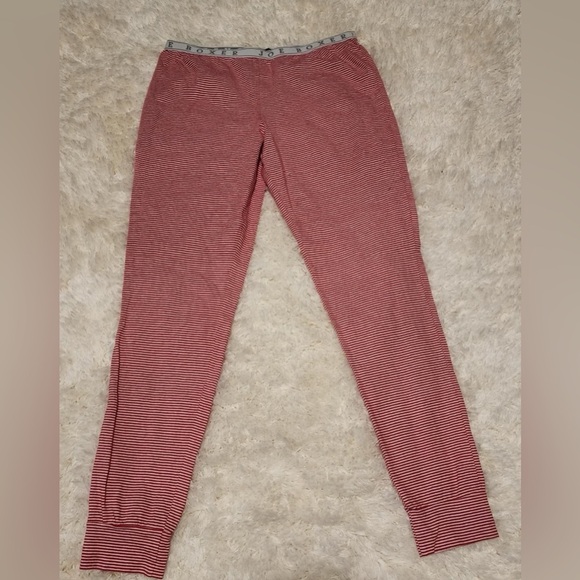 Joe Boxer Women’s Jogger Pajama Pant Red/White Stripes Size Medium EUC - Picture 1 of 5